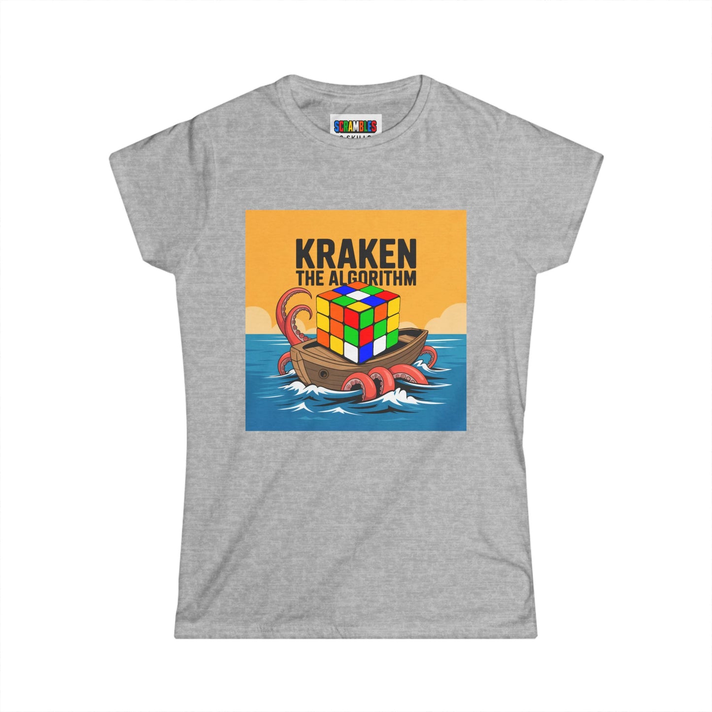 Kraken The Algorithim - Rubiks Cube Women's Softstyle T-Shirt