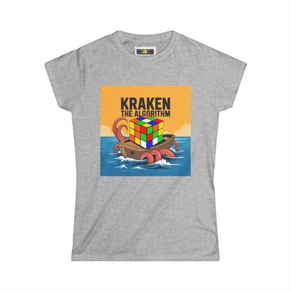 Kraken The Algorithim - Rubiks Cube Women's Softstyle T-Shirt