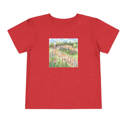 Garden Watercolor  - Rubik's Cube Art Toddler Short Sleeve T-Shirt