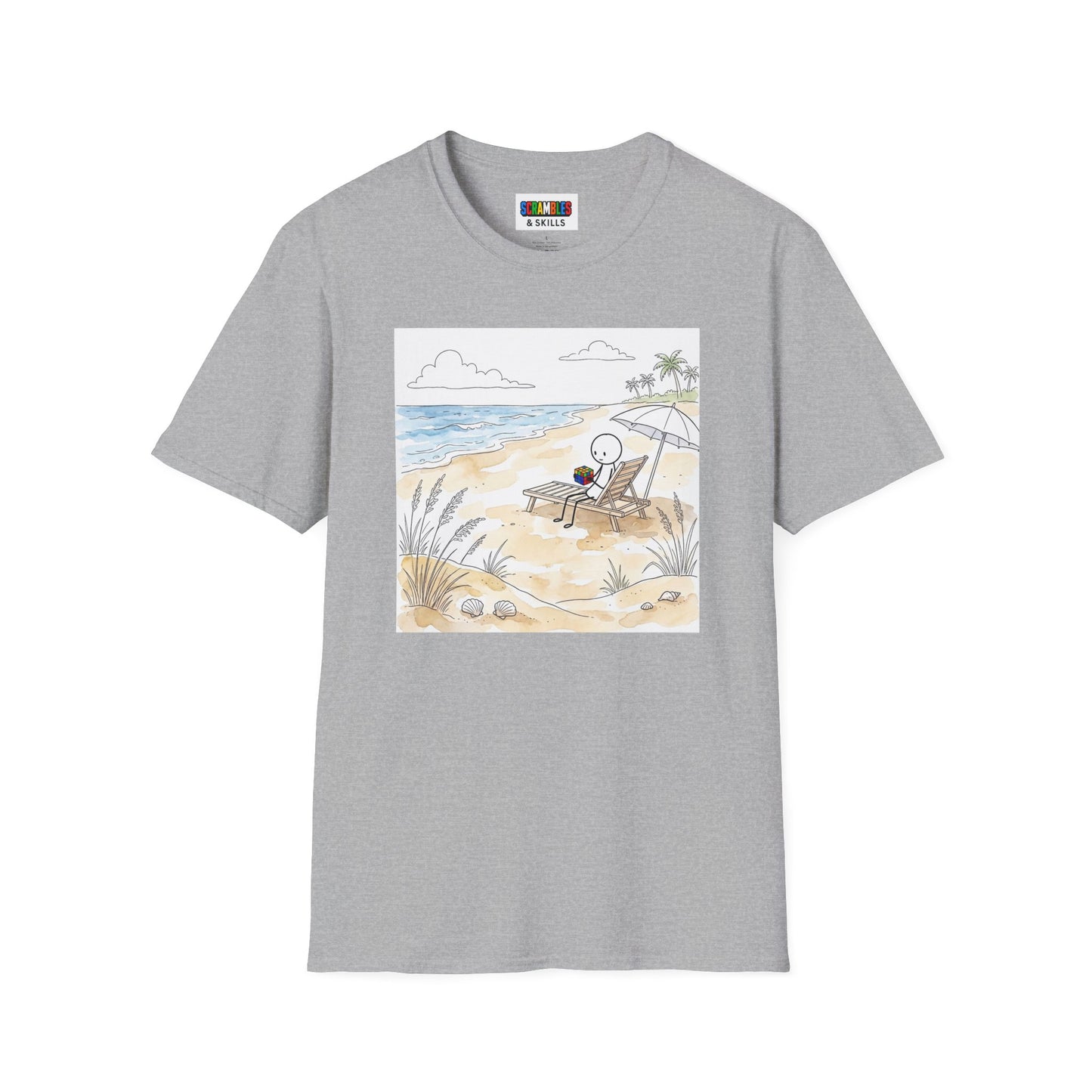 Beach Watercolor Unisex Graphic Softstyle T-Shirt
