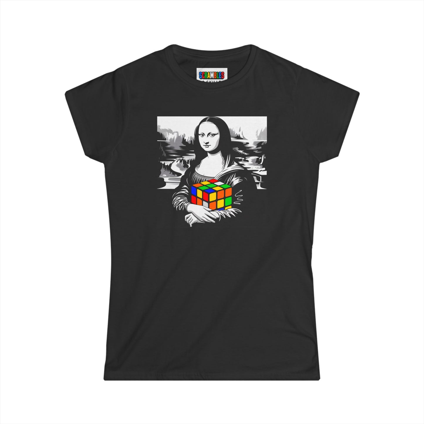 Mona Lisa Art  - Rubik's Cube Art Women's Softstyle T-Shirt