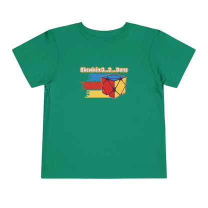 Skewb Done Rubiks Cube Art Toddler Short Sleeve T-Shirt
