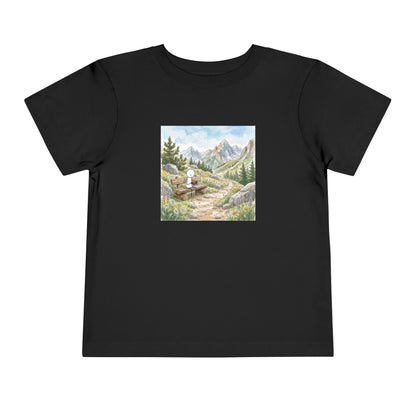 Mountain Watercolor  - Rubik's Cube Art Toddler Short Sleeve T-Shirt