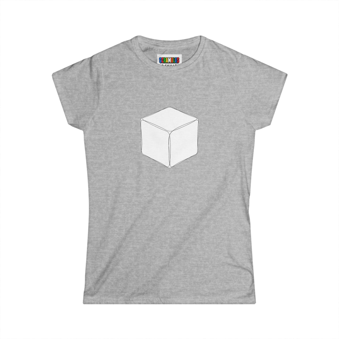 1x1 Doodle - Rubik's Cube Art  Women's Softstyle T-Shirt
