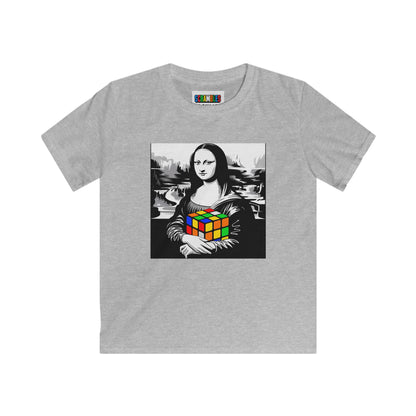 Mona Lisa Art  - Rubik's Cube Art Kids Softstyle Tee