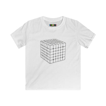 6x6 Doodle - Rubik's Cube Art  Kids Softstyle Tee