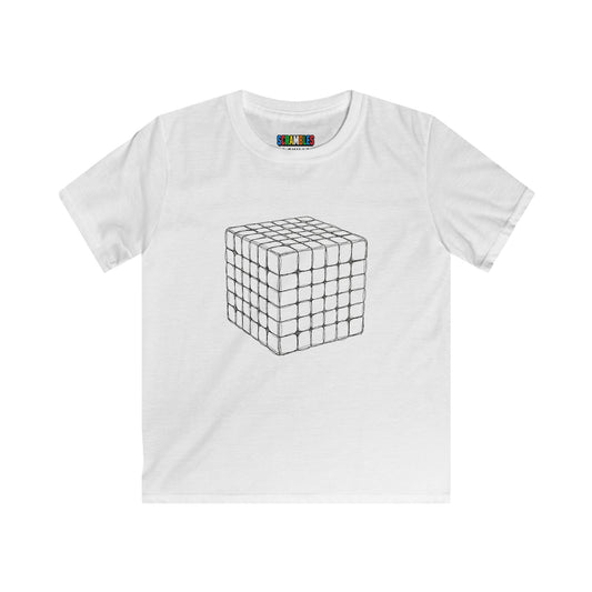 6x6 Doodle - Rubik's Cube Art  Kids Softstyle Tee