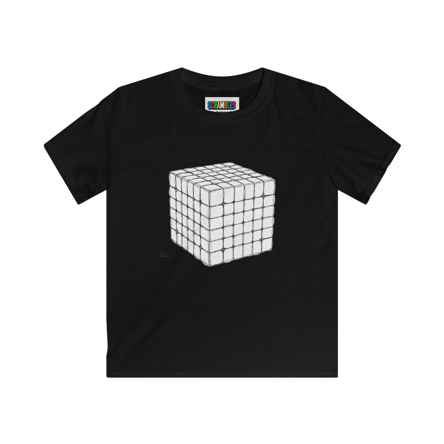 6x6 Doodle - Rubik's Cube Art  Kids Softstyle Tee