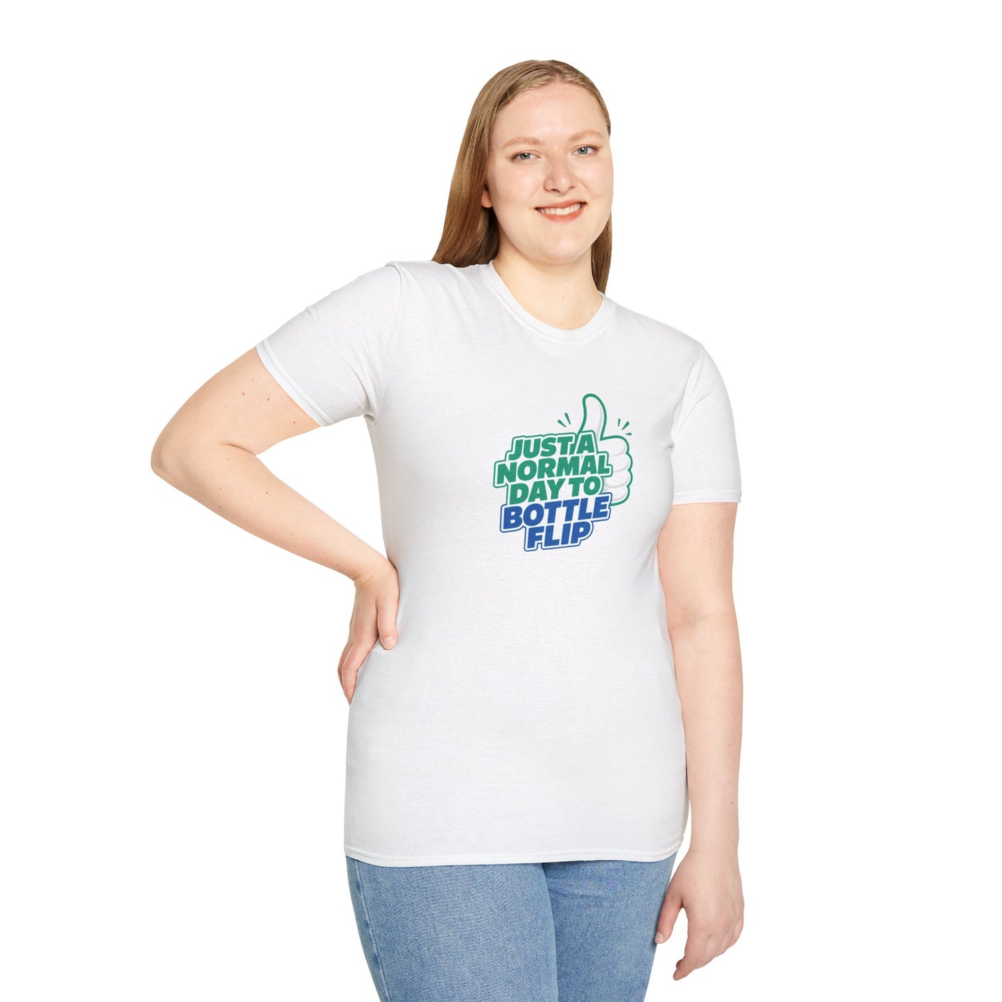 Just a Normal Day to Bottle Flip Unisex Graphic Softstyle T-Shirt