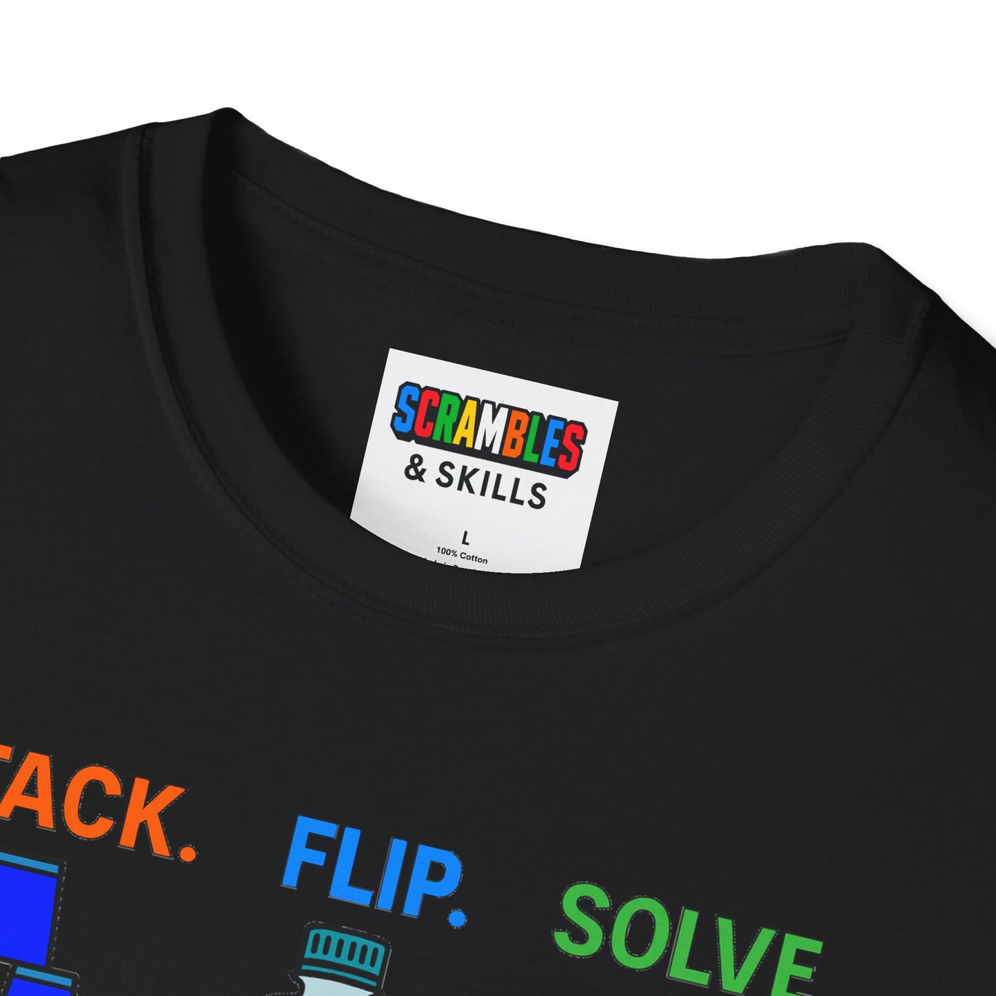⚡ Express - Flip Stack Solve Repeat Unisex Graphic Softstyle T-Shirt
