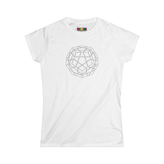 Megaminx Doodle - Rubik's Cube Art Women's Softstyle T-Shirt