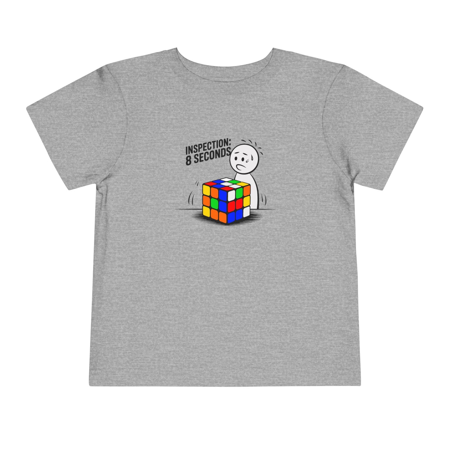 Inspection: 8 Seconds  - Rubik's Cube Art Toddler Short Sleeve T-Shirt
