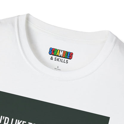 Skewb - Vowel  Unisex Graphic Softstyle T-Shirt