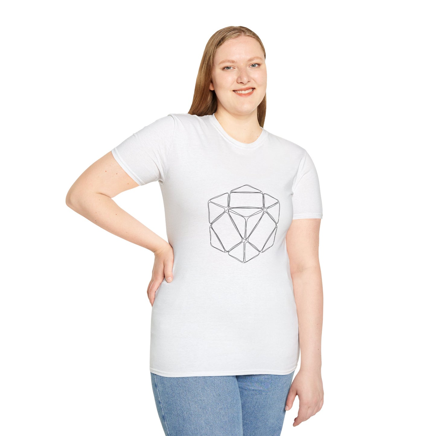 Skewb Doodle Unisex Graphic Softstyle T-Shirt
