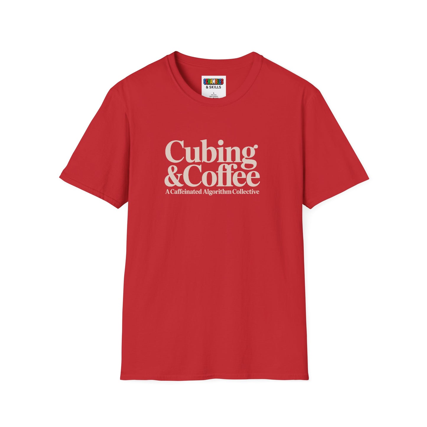 ⚡ Express - Coffee & Cubing Unisex Rubik's Cube Art Graphic Softstyle T-Shirt