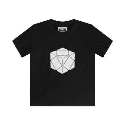 Skewb Doodle - Rubik's Cube Art  Kids Softstyle Tee
