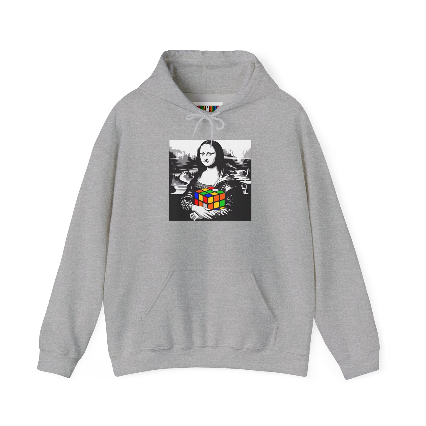 Mona Lisa Art  - Rubik's Cube Art Unisex Heavy Blend™ Hooded Sweatshirt