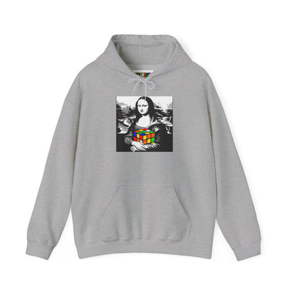 Mona Lisa Art  - Rubik's Cube Art Unisex Heavy Blend™ Hooded Sweatshirt