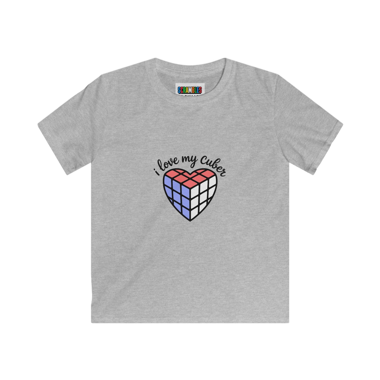 I Love My Cuber  - Rubik's Cube Art Kids Softstyle Tee