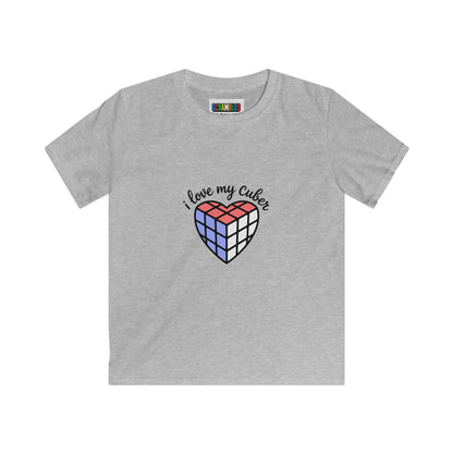 I Love My Cuber  - Rubik's Cube Art Kids Softstyle Tee