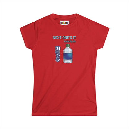 Next One's It Bottle Flip Art Women's Softstyle T-Shirt