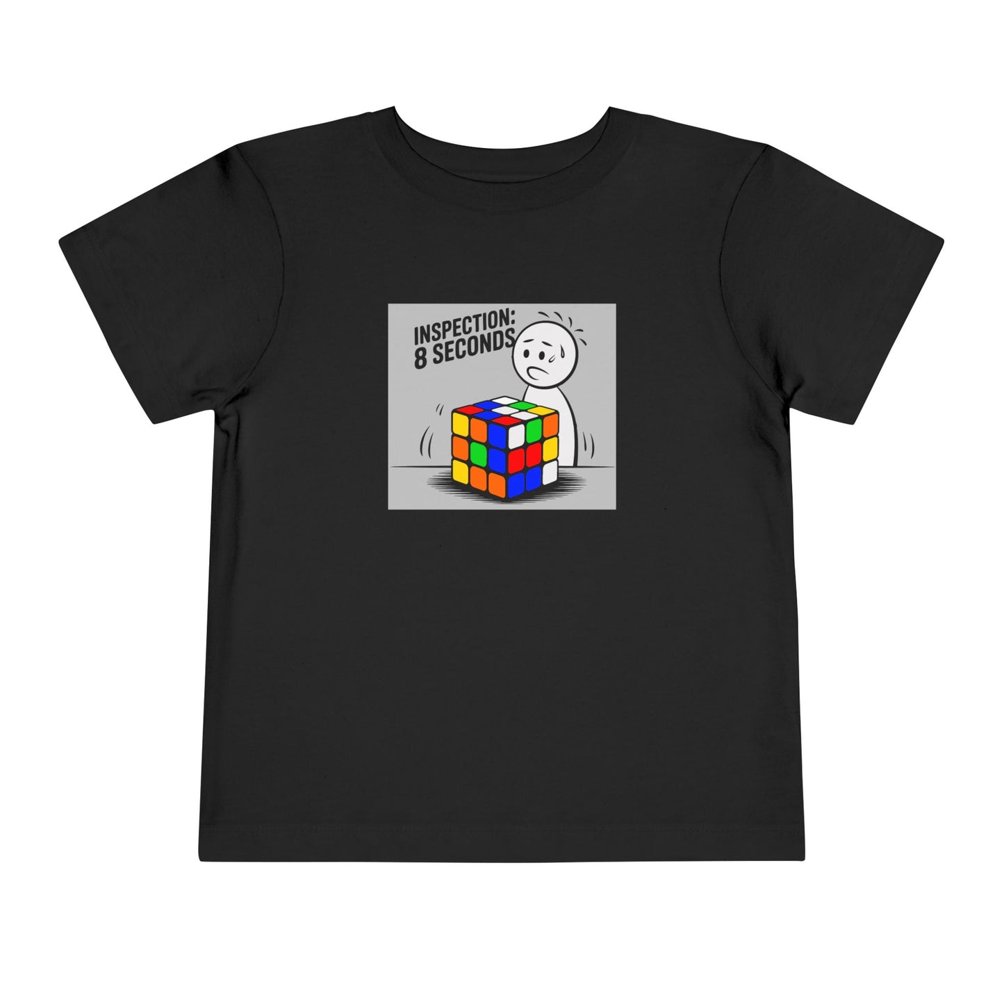 Inspection: 8 Seconds  - Rubik's Cube Art Toddler Short Sleeve T-Shirt