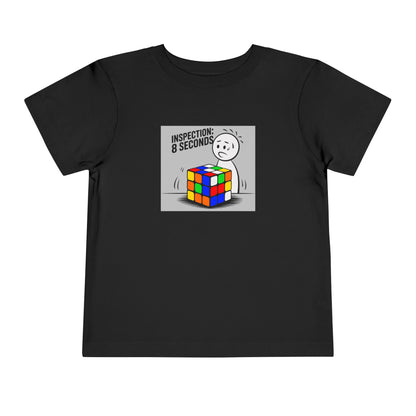 Inspection: 8 Seconds  - Rubik's Cube Art Toddler Short Sleeve T-Shirt