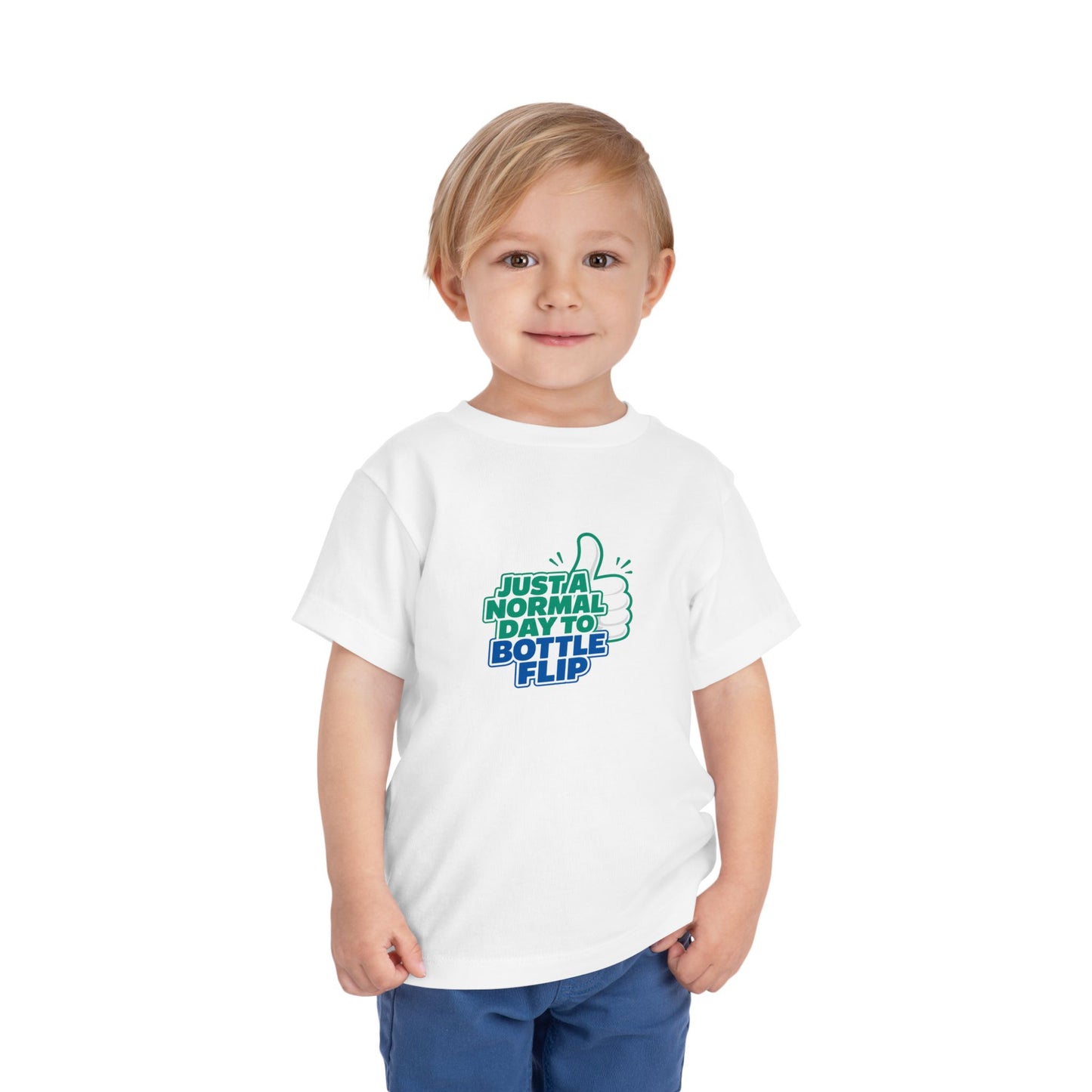 Just a Normal Day to Bottle Flip Toddler Short Sleeve T-Shirt