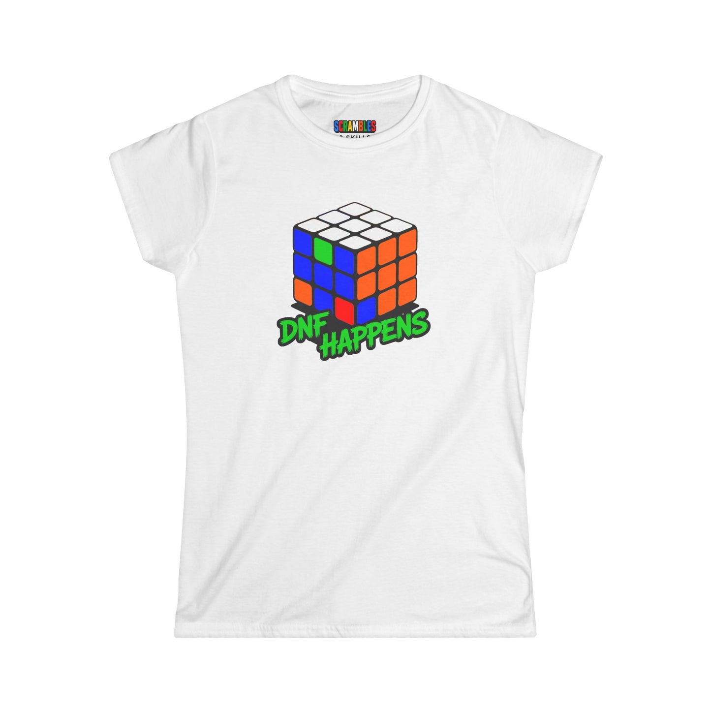 DNF Happens - Rubiks Cube Women's Softstyle T-Shirt