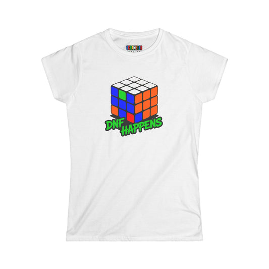 DNF Happens - Rubiks Cube Women's Softstyle T-Shirt