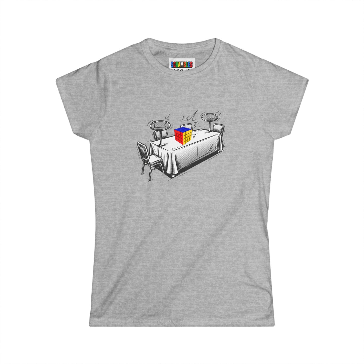 4x4 Comp Day  - Rubik's Cube Art Women's Softstyle T-Shirt