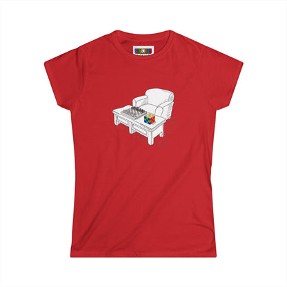 Chess and Checkered  - Rubik's Cube Women's Softstyle T-Shirt