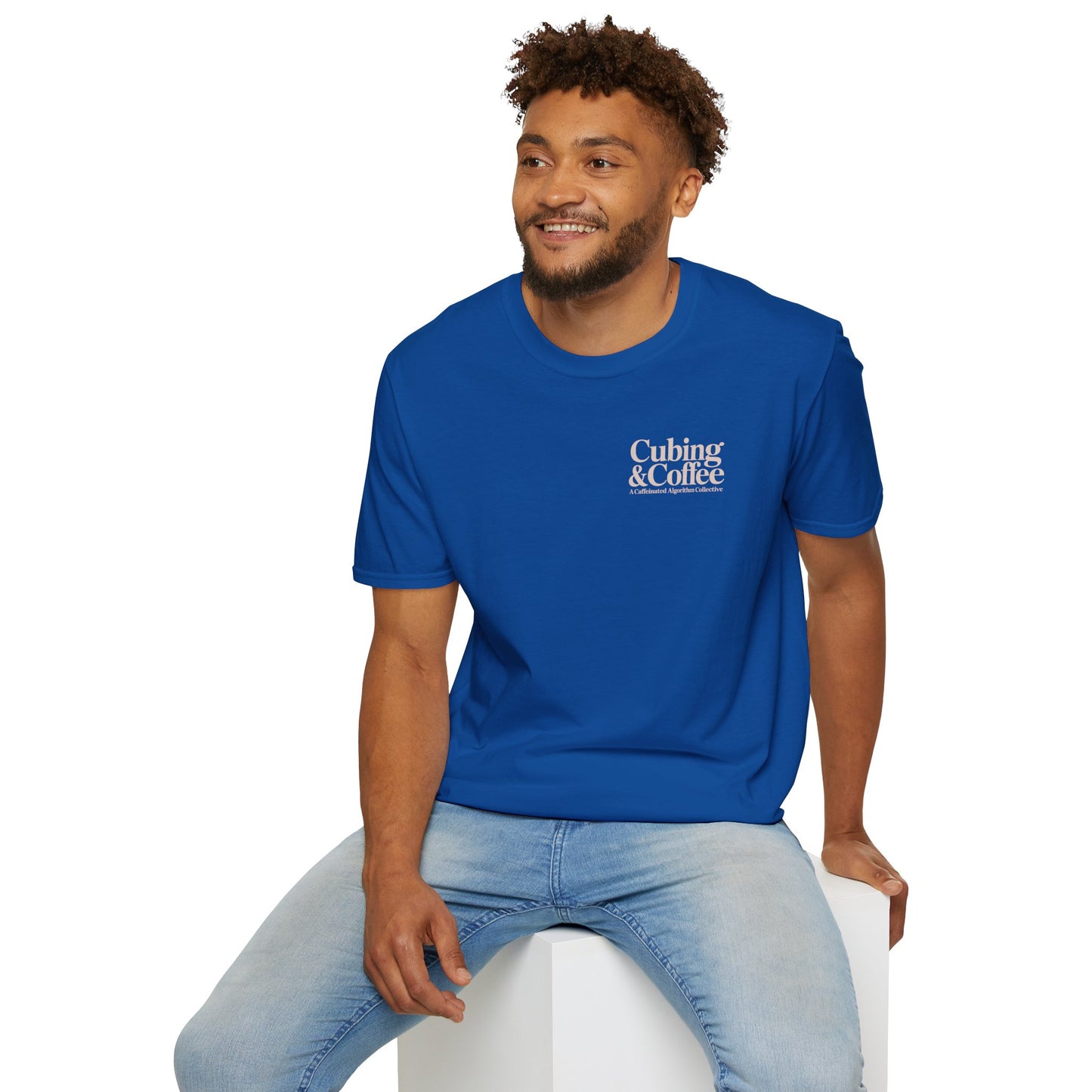 Cubing & Coffee (Subtle) Rubik's Cube Art Unisex Graphic Softstyle T-Shirt
