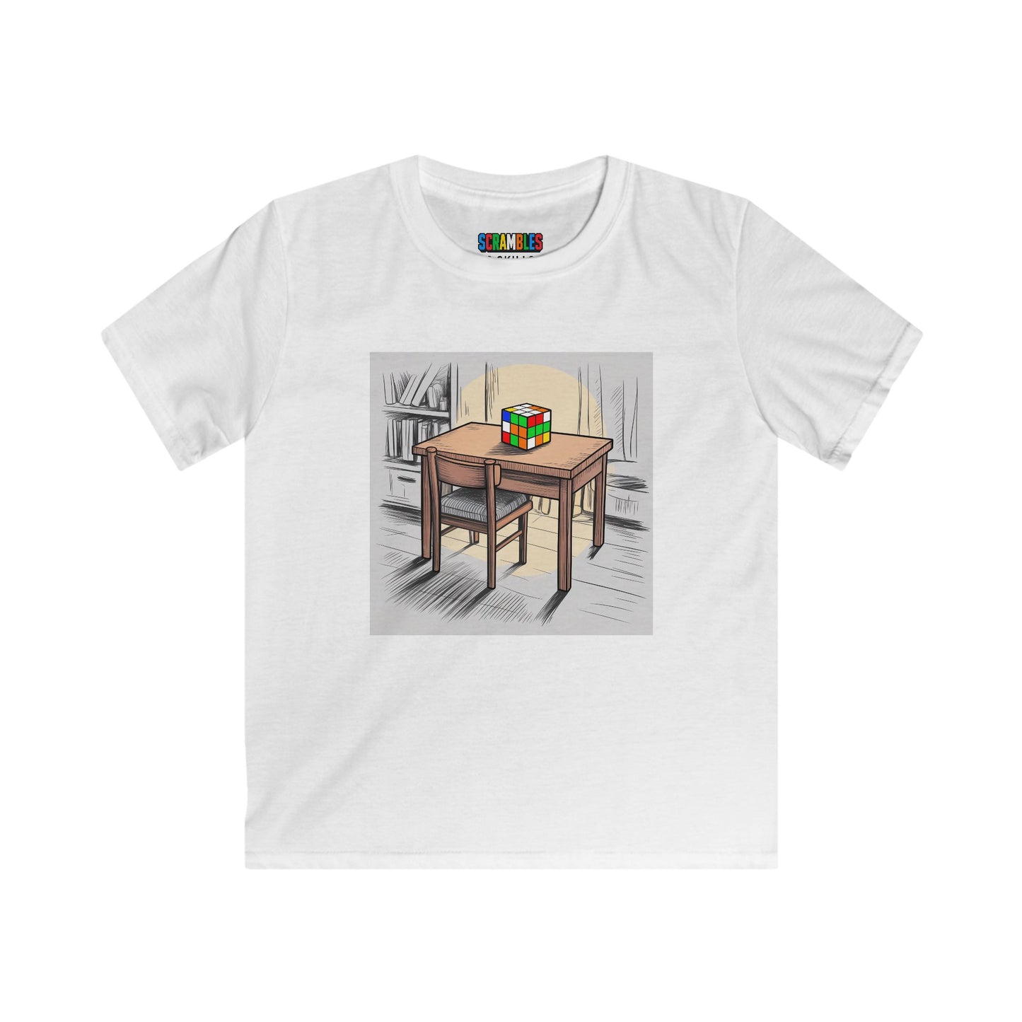 Late Night  - Rubik's Cube Art Kids Softstyle Tee