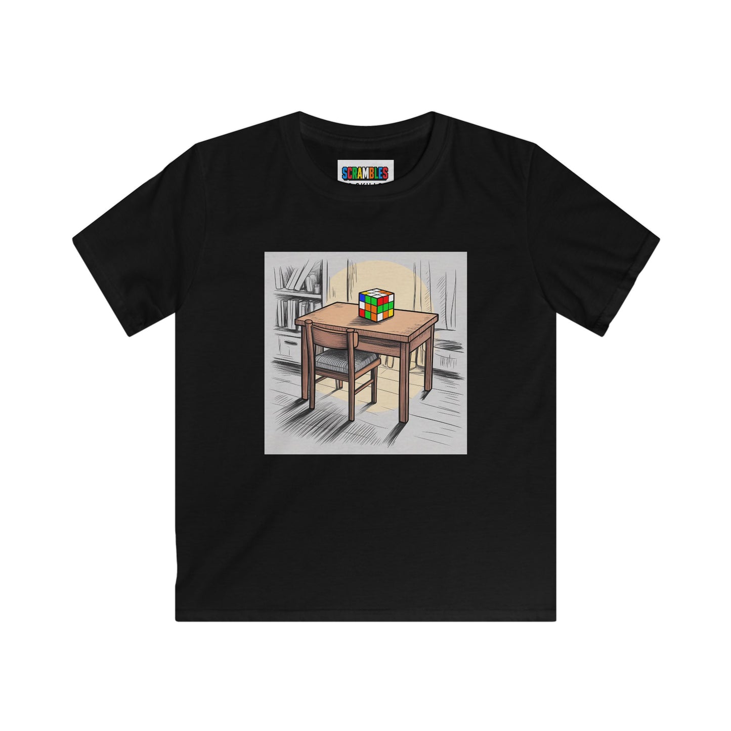 Late Night  - Rubik's Cube Art Kids Softstyle Tee