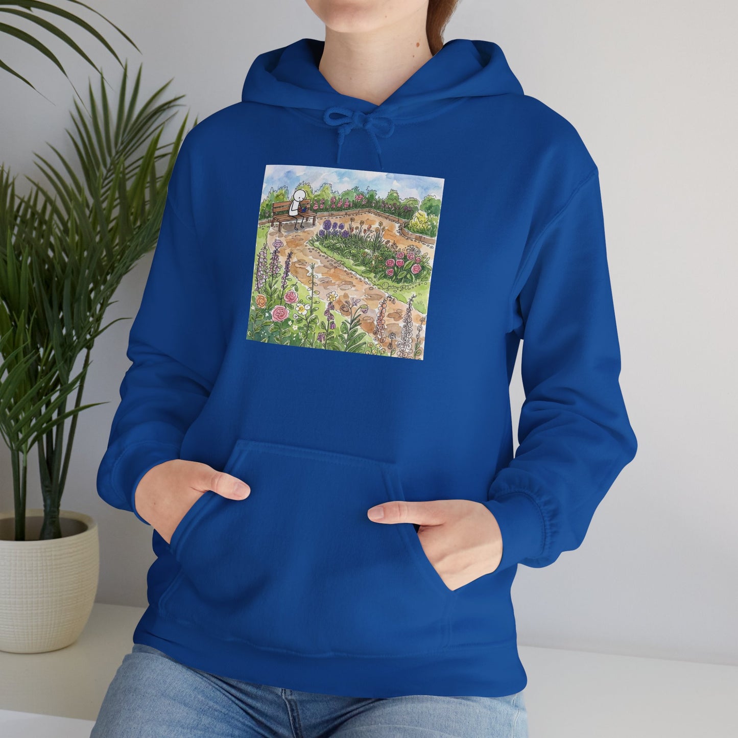 Garden Watercolor  Unisex Heavy Blend™ Hooded Sweatshirt