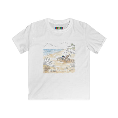 Beach Watercolor - Rubik's Cube Art  Kids Softstyle Tee