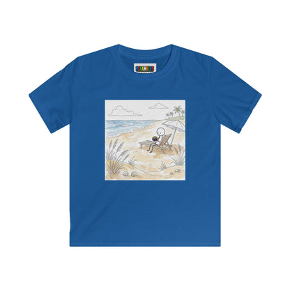 Beach Watercolor - Rubik's Cube Art  Kids Softstyle Tee
