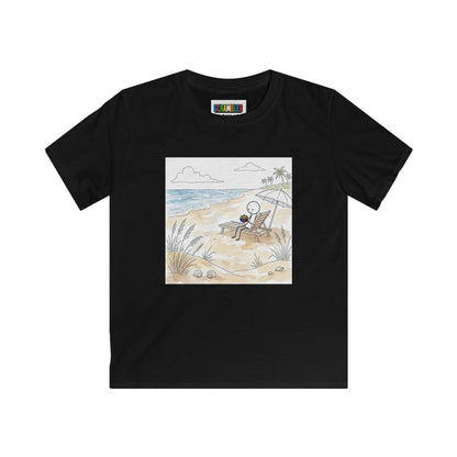 Beach Watercolor - Rubik's Cube Art  Kids Softstyle Tee