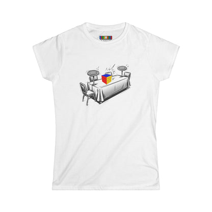 4x4 Comp Day  - Rubik's Cube Art Women's Softstyle T-Shirt