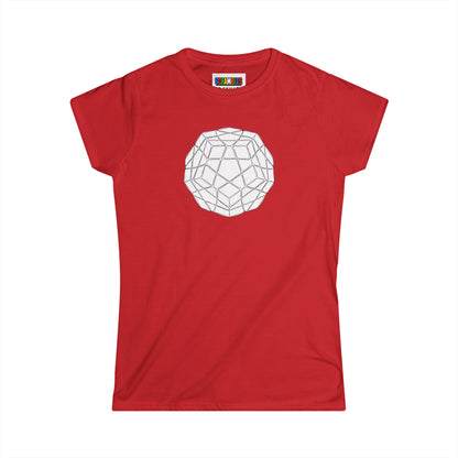 Megaminx Doodle - Rubik's Cube Art Women's Softstyle T-Shirt