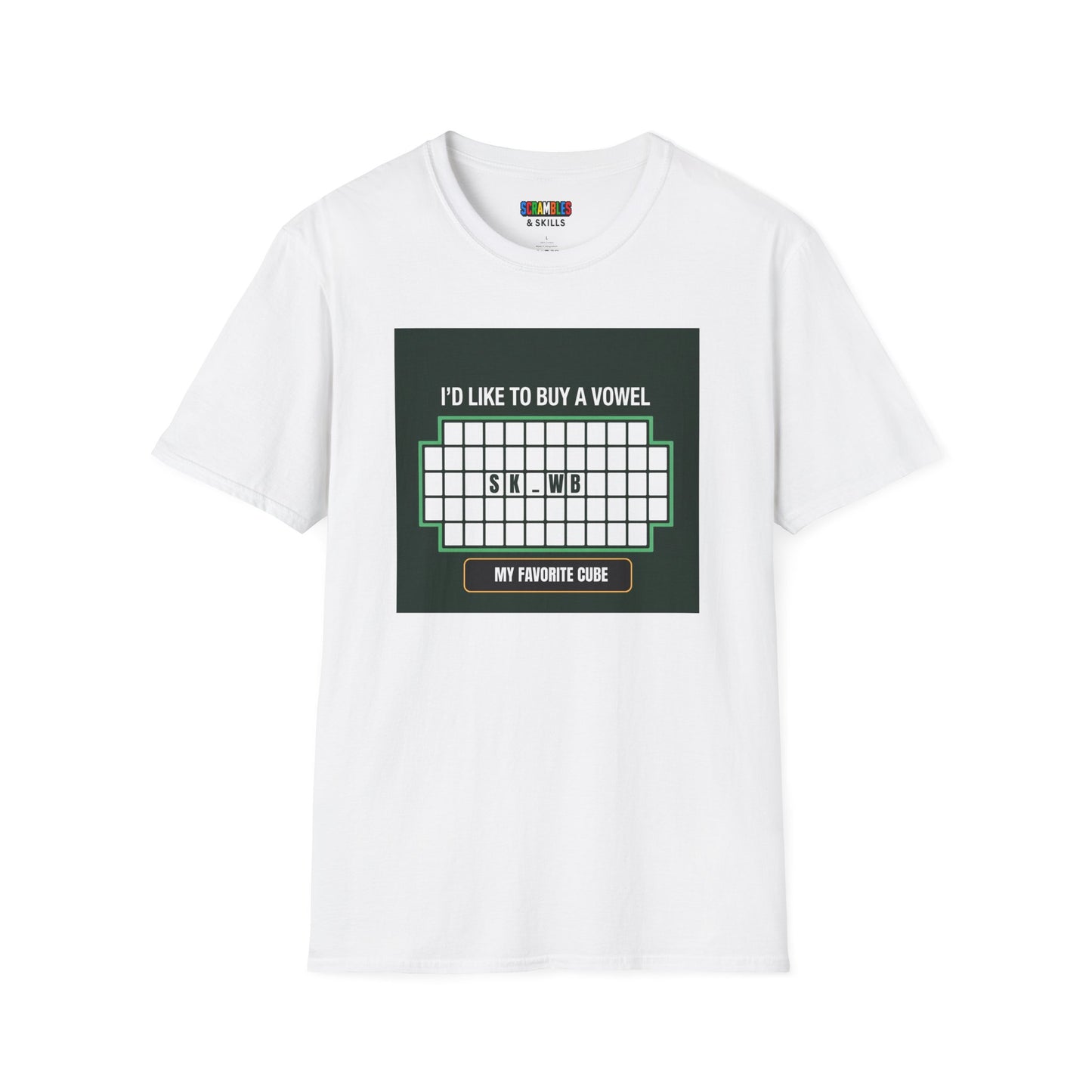 Skewb - Vowel  Unisex Graphic Softstyle T-Shirt
