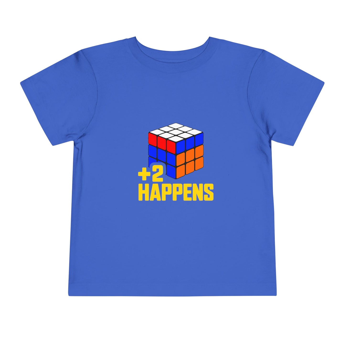+2 Happens  - Rubik's Cube Art Toddler Short Sleeve T-Shirt