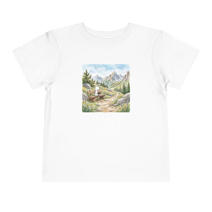 Mountain Watercolor  - Rubik's Cube Art Toddler Short Sleeve T-Shirt