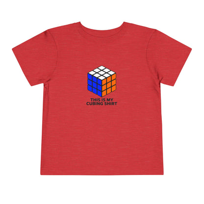 This Is My Cubing Shirt  - Rubik's Cube Art Toddler Short Sleeve T-Shirt