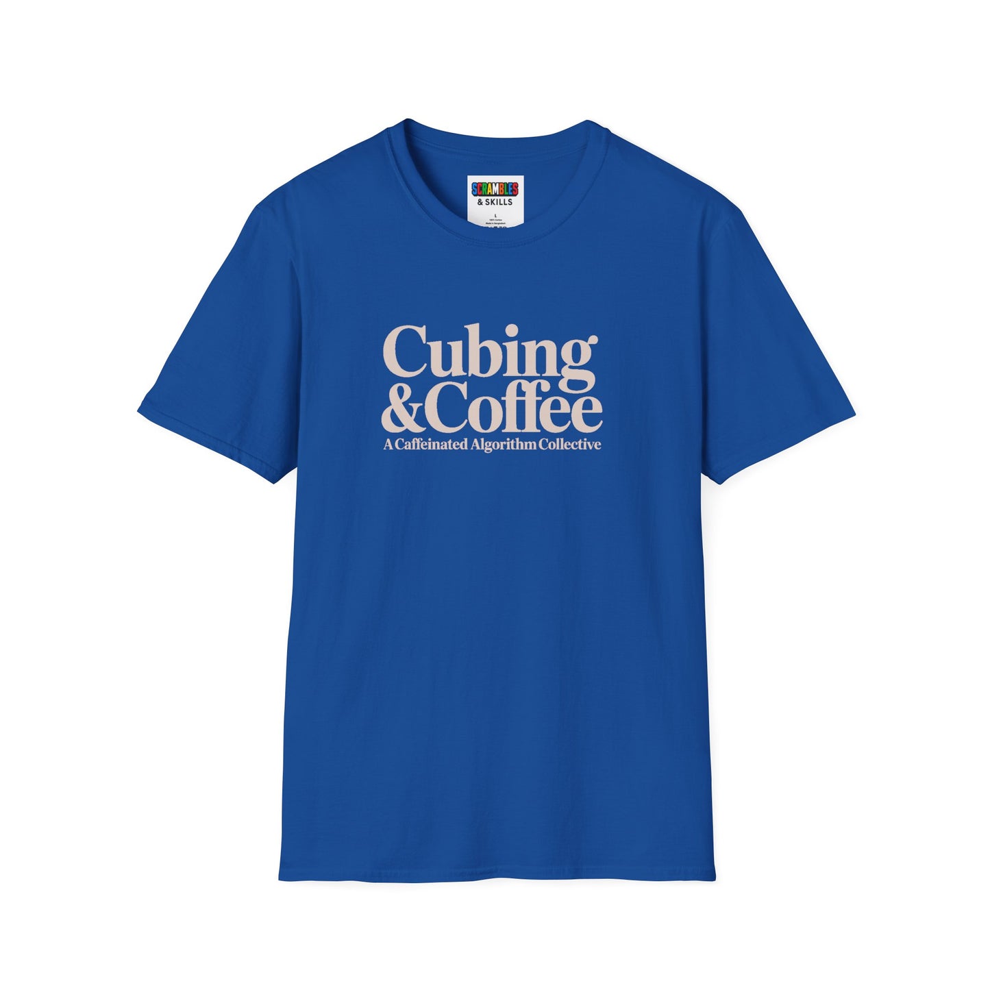 ⚡ Express - Coffee & Cubing Unisex Rubik's Cube Art Graphic Softstyle T-Shirt