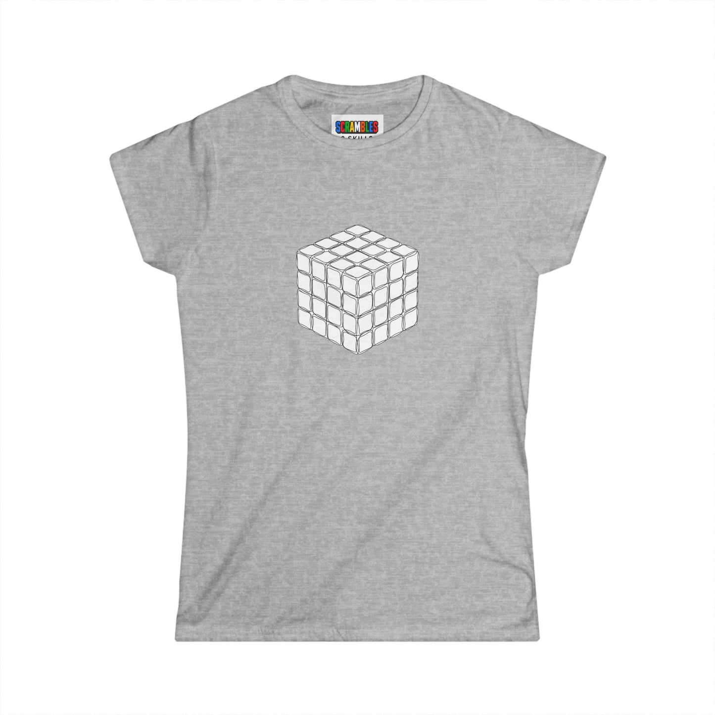 4x4 Doodle - Rubik's Cube Art Women's Softstyle T-Shirt
