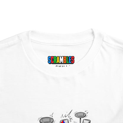 Pyraminx Comp Day - Rubik's Cube Art  Toddler Short Sleeve T-Shirt