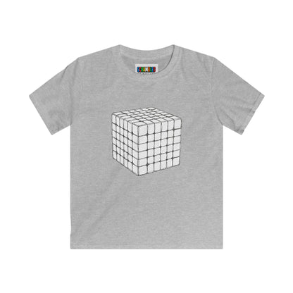 6x6 Doodle - Rubik's Cube Art  Kids Softstyle Tee