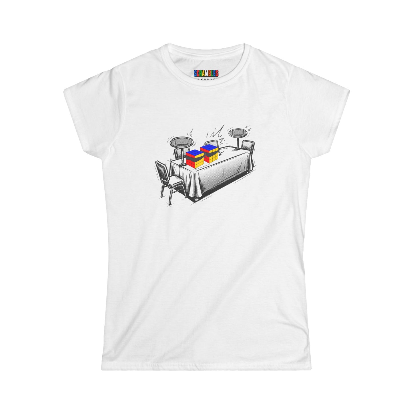 3x3 Multi Blind Comp Day  - Rubik's Cube Art Women's Softstyle T-Shirt